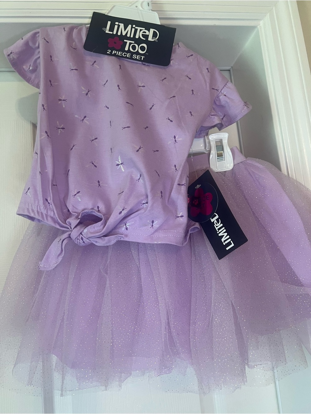 Limited Too Toddler Girls Lilac Tulle Top & Skirt Set